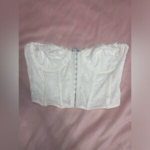 Fashion Nova White Lace Corset Top